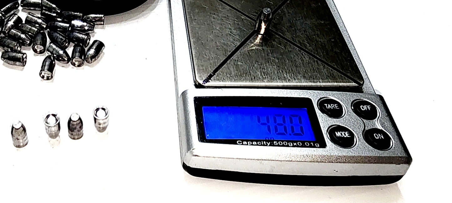 air gun ammo .25 caliber 48 grain slugs top view