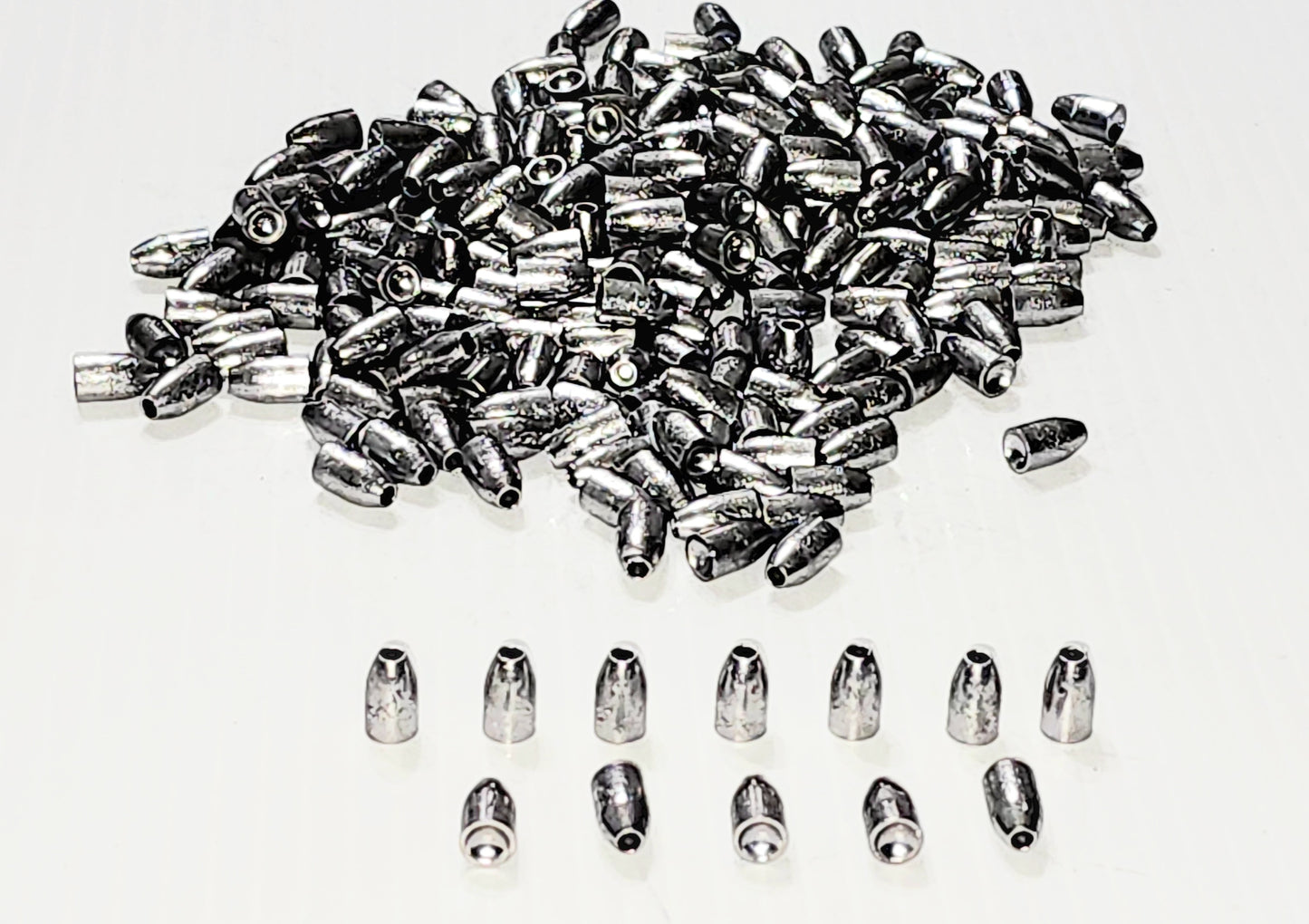 air gun ammo .22 caliber .218 24 grain slugs top view