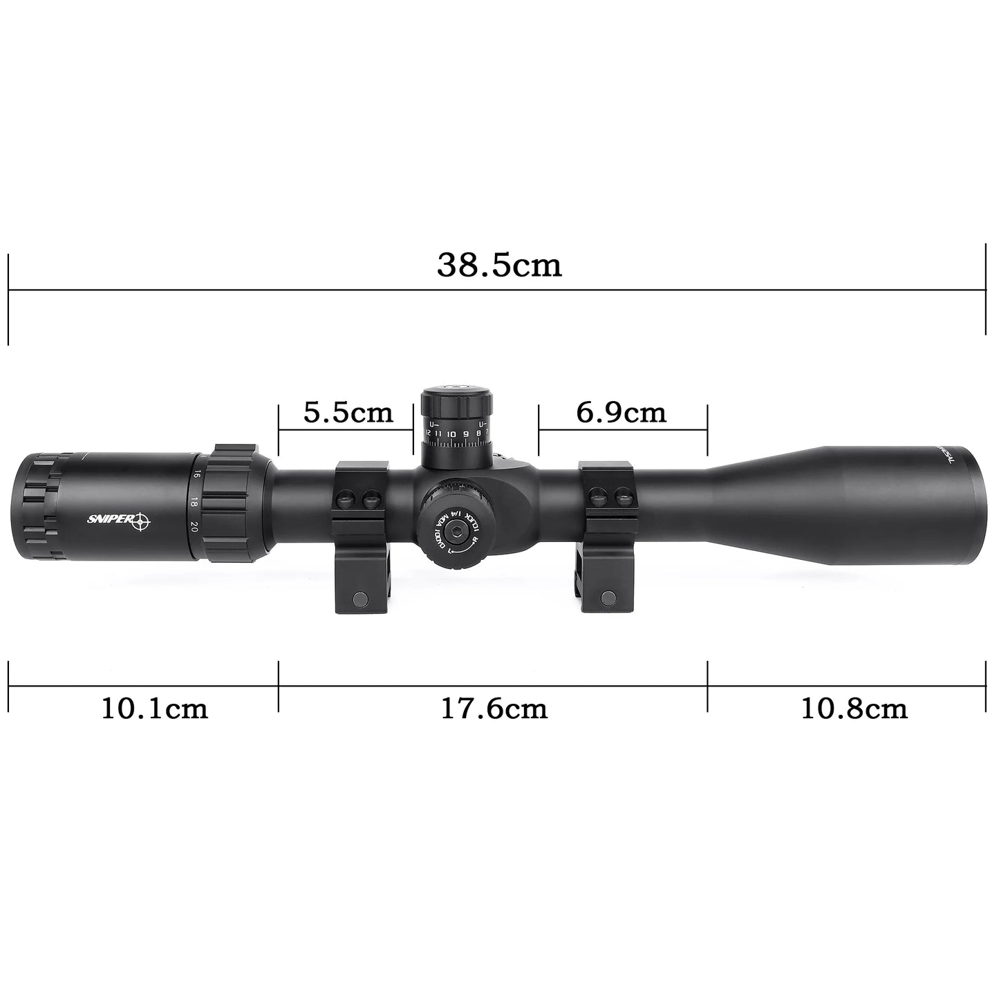 HK 6.5-20x42 SAL Rifle Scope, Glass Etched Red/Green Illuminated Reticle with Heavy Duty Scope Rings, Sunshade and Lens Cover