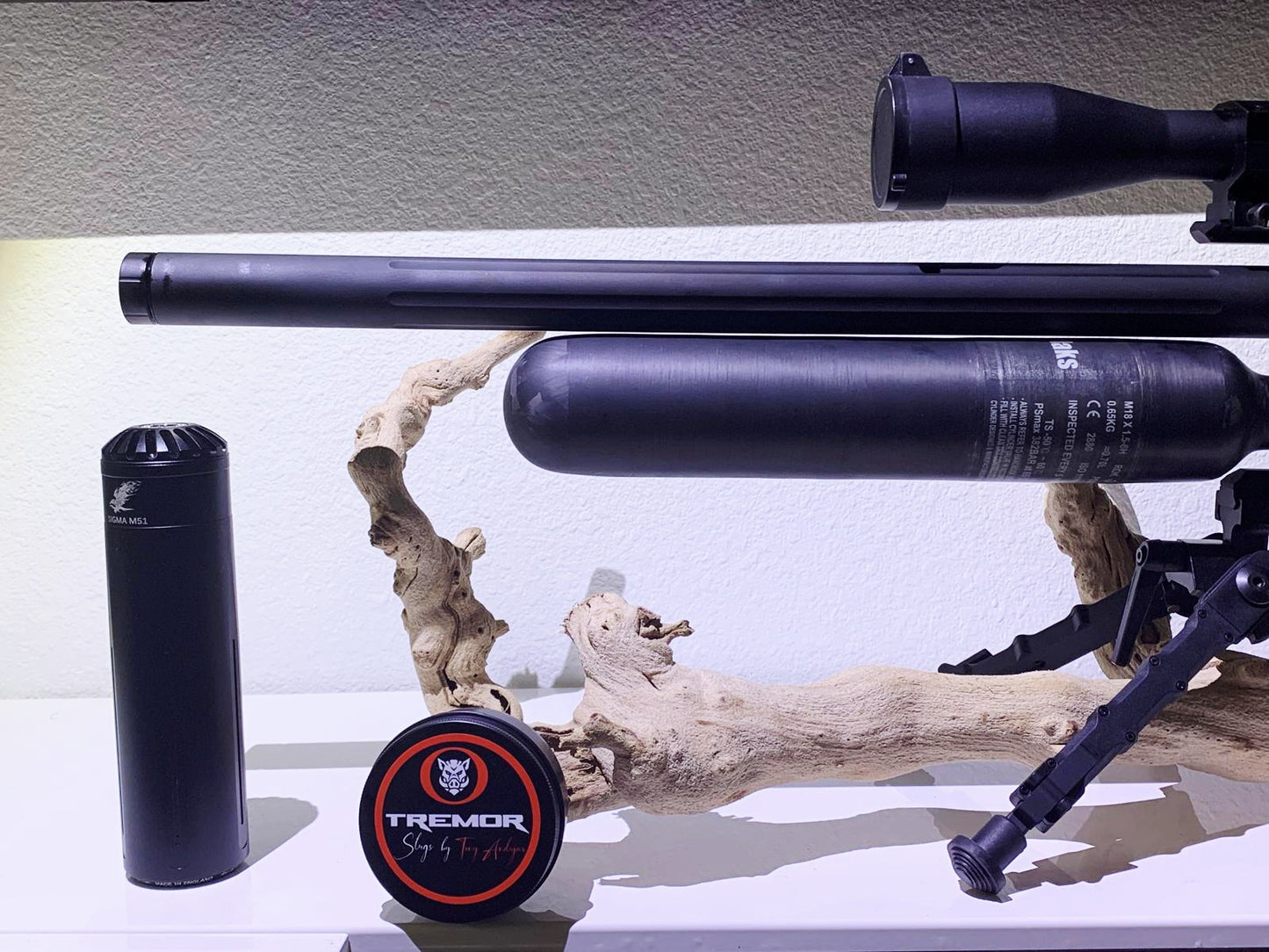 AirMaks KRAIT X LITE HP 6.35 - .25 CALIBER 700mm Barrel 700CC CARBON FIBER BOTTLE